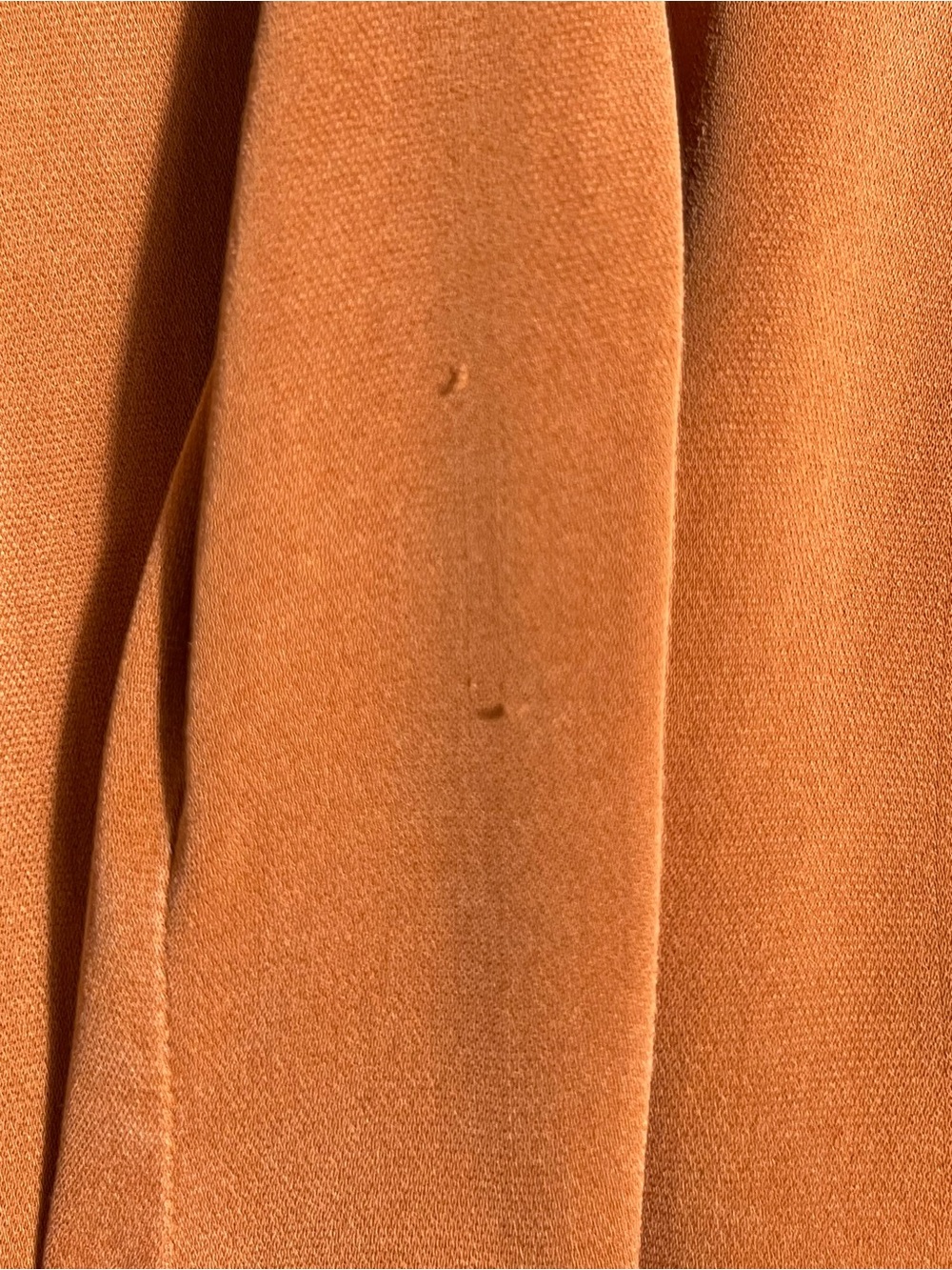 100% Silk Rust Brown Hidden Button Blouse Katherine Kelly Collection Size 6 - Picture 10 of 10